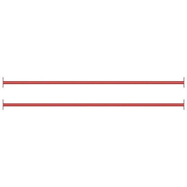 Berkfield Turning Bars 2 pcs 125 cm Steel Red