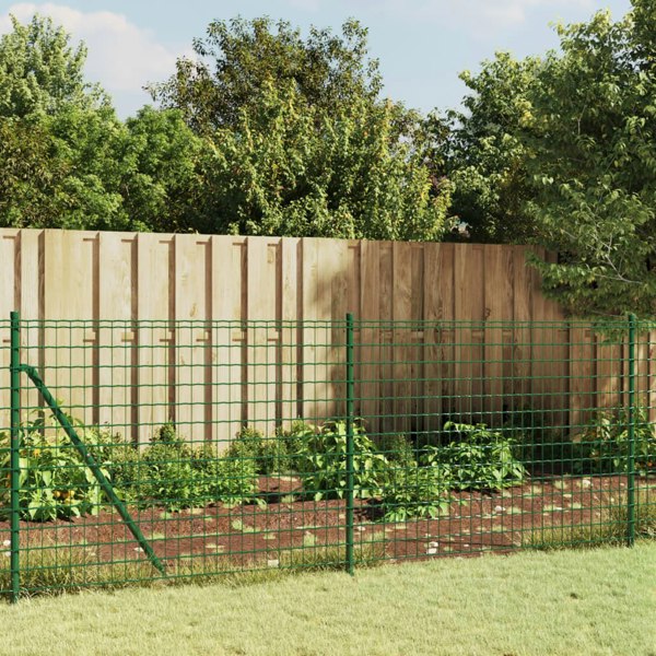 Berkfield Wire Mesh Fence with Flange Green 1.1x25 m
