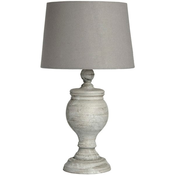 Hill Interiors Uthina Table Lamp (UK Plug) - White, Grey