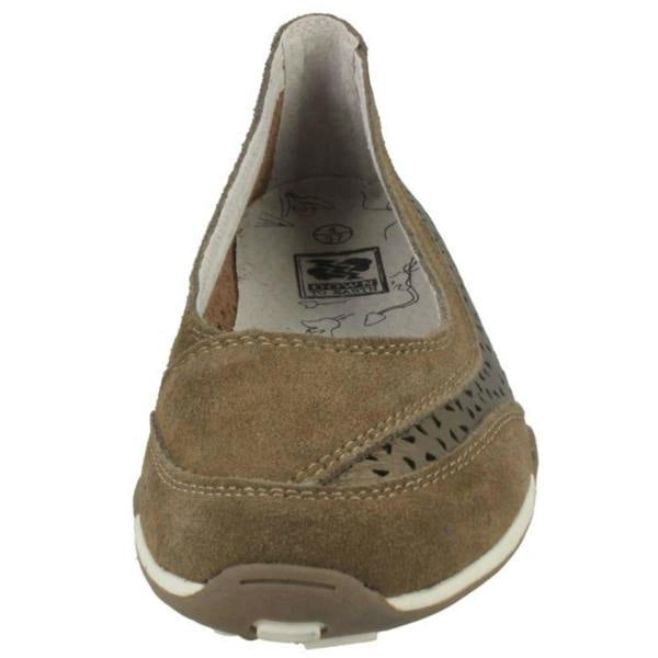 Down to Earth Ladies Down To Earth Suede Leather Ballerinas F80448