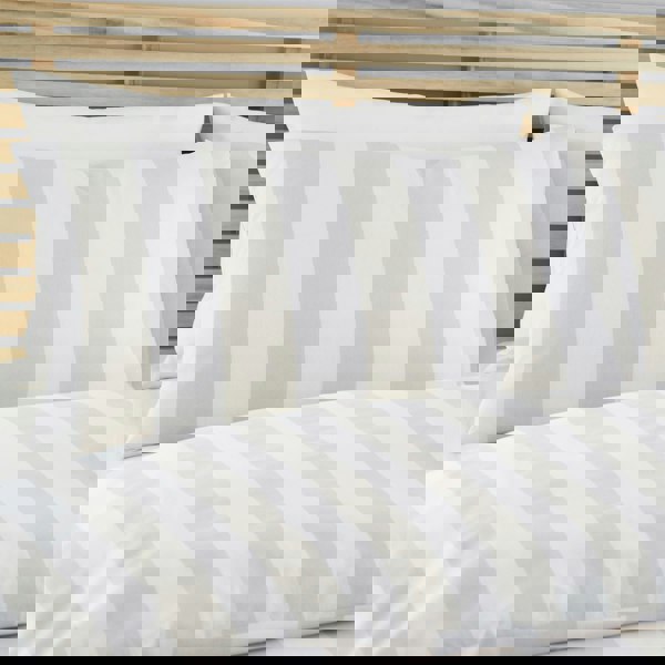Catherine Lansfield Cove Stripe Natural Duvet Cover Set