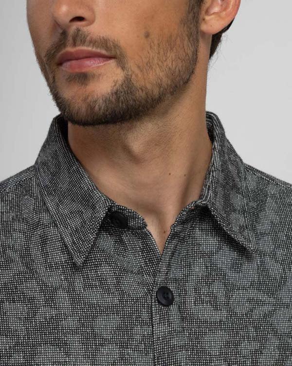 Steel & Jelly Nantwich - Leopard Jacquard Long Sleeve Shirt