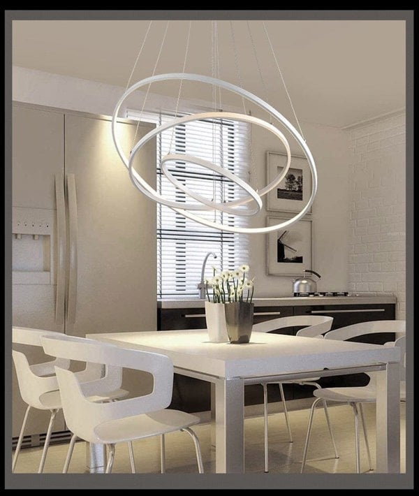 Modern Led Pendant 3 Acrylic Ring Chandelier Pendant Lights Living and Home
