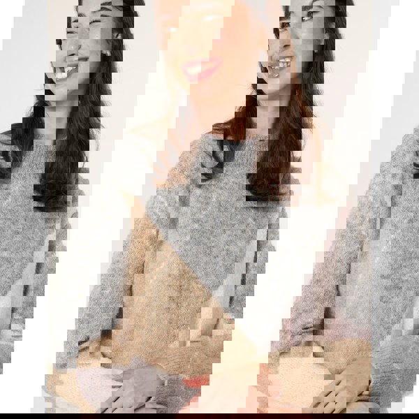 Blue Vanilla Argyle Knitted Crew Neck Jumper