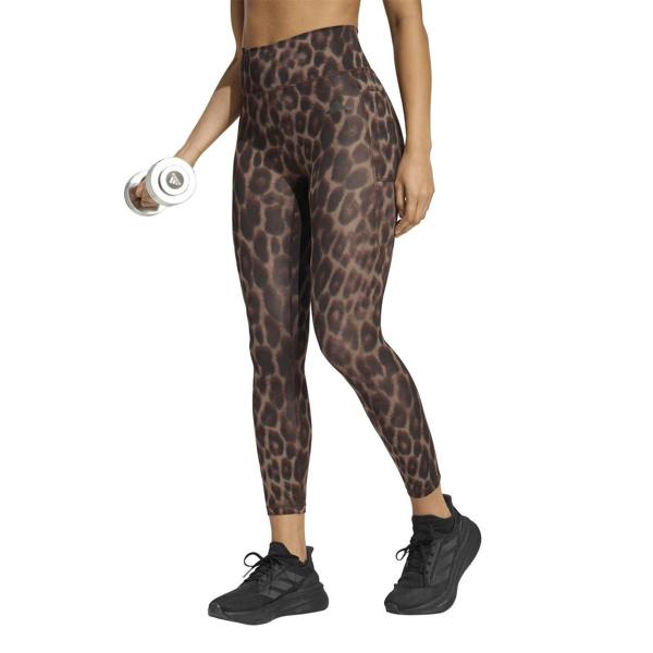 Adidas Womens/Ladies Leopard Print Gym Leggings - Leopard - 