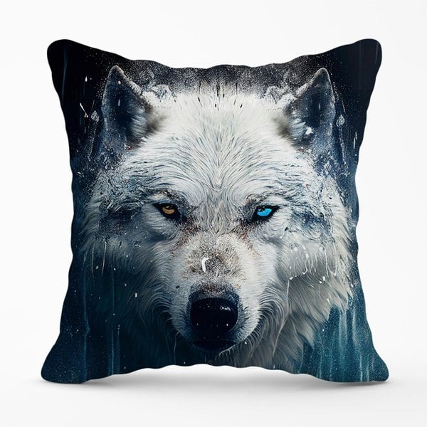 Warren Reed White Wolf Face Splashart Cushions