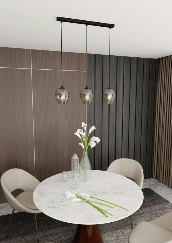 Emibig ISTAR Pendant lamp  3 x E27 Black with Graphite Shade
