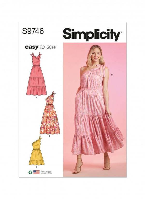 Simplicity Sewing Pattern 9746, Dresses for Women, H5 (6-8-10-12-14) - Easy