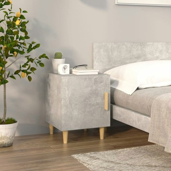 Berkfield Bedside Cabinet Concrete Grey Engineered Wood