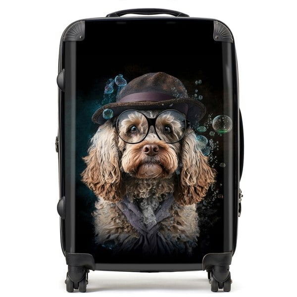 Warren Reed Cockapoo Dog Splashart Suitcase