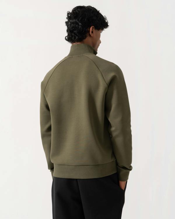Back of BOSS Green Sweat Mens 1/4 Zip Sweatshirt 50565306 - Open Green 398