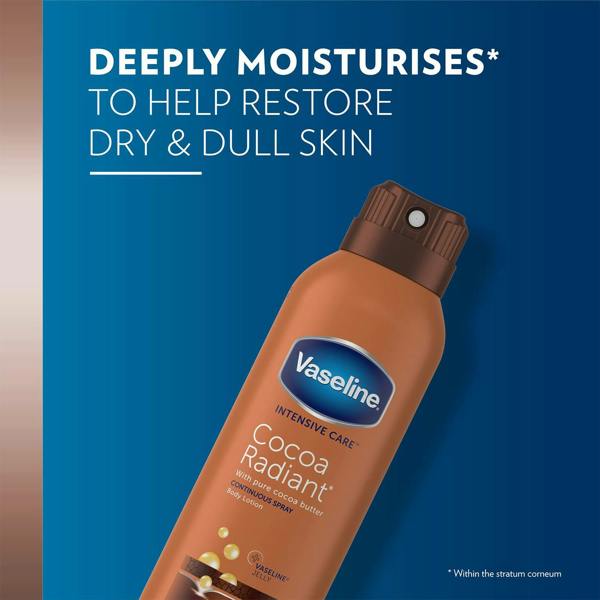 Vaseline Intensive Care Cocoa Radiant Spray Body Moisturiser 190ml 12 Pack