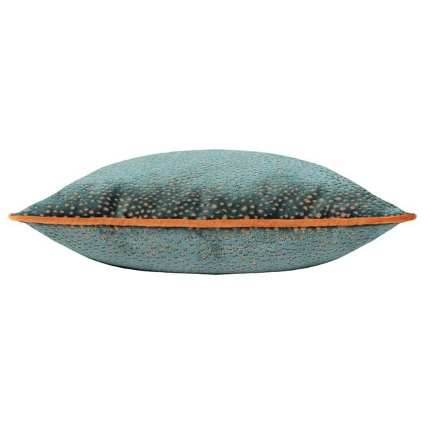 Paoletti Estelle Spotted Cushion Cover - Teal/Rust