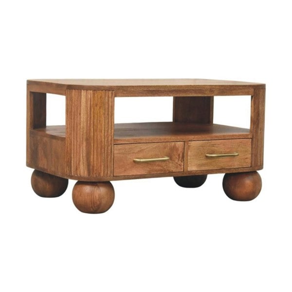 Artisan Furniture Solid Wood Briarwood Fluted Coffee Table