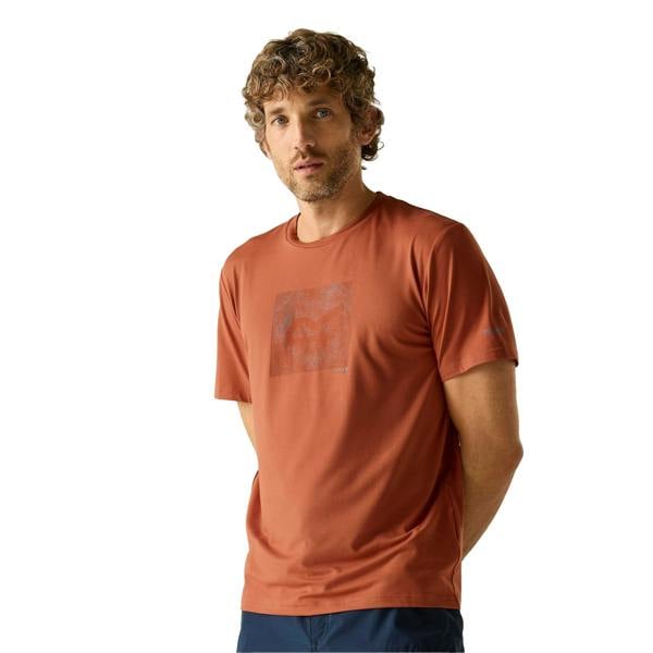 Regatta Mens Fingal Topographic T-Shirt - Brick - 