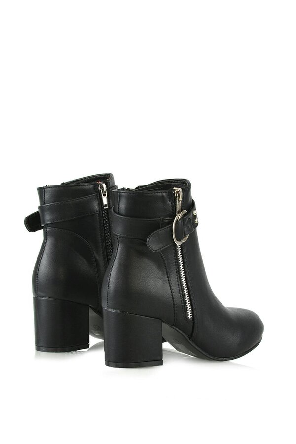 XY LONDON Mid Block Heel Ankle Boots