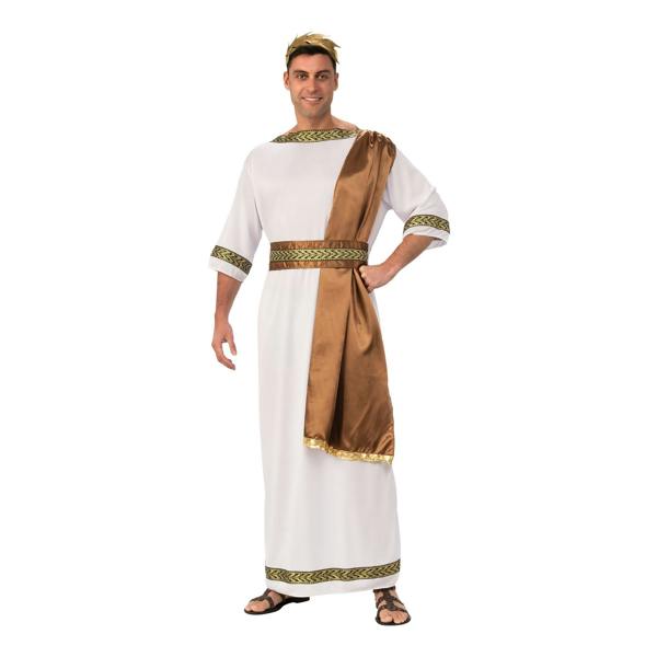Bristol Novelty Mens Greek God Costume - White/Brown/Gold - 
