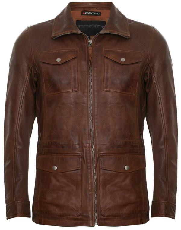 Infinity Leather Mens Timber Safari Coat-Santa Cruz