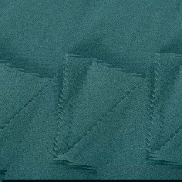 Teal Linen Fabric Blackout Eyelet Curtains - 46x54 Inch Drop - 2 Panel Image 3