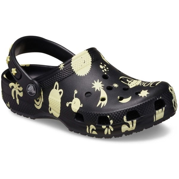 Crocs Classic Graphic Thermoplastic Black Loafers
