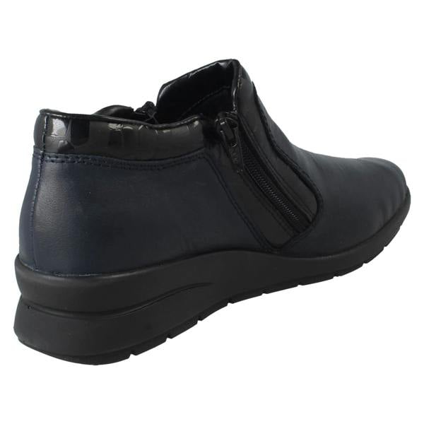 Rieker Ladies Rieker Ankle Boots With Double Zip L4883