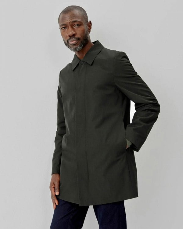 Oliver Sweeney Huntingfield Mens Showerproof Cotton Mac - Khaki