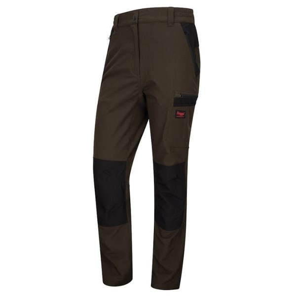 Hoggs of Fife Green King Active Utility Trousers front view with waterproof knee panels