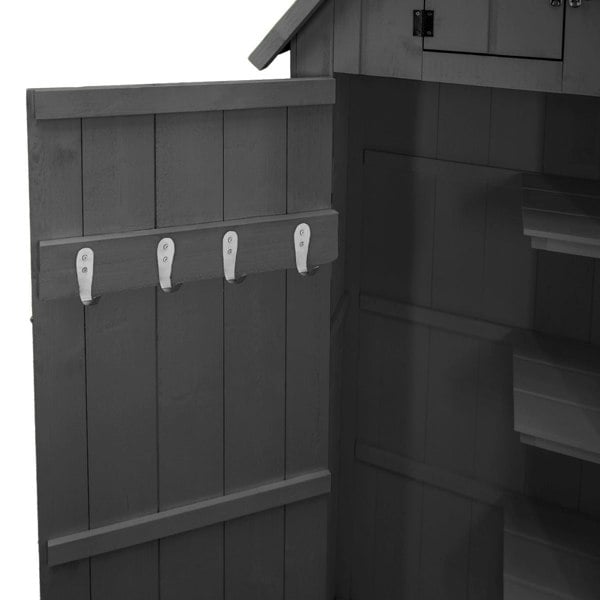 Monstershop Wooden Garden Shed - Dark Grey