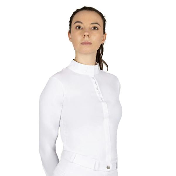 Coldstream Womens/Ladies Larkhall Diamante Show Shirt - White - 