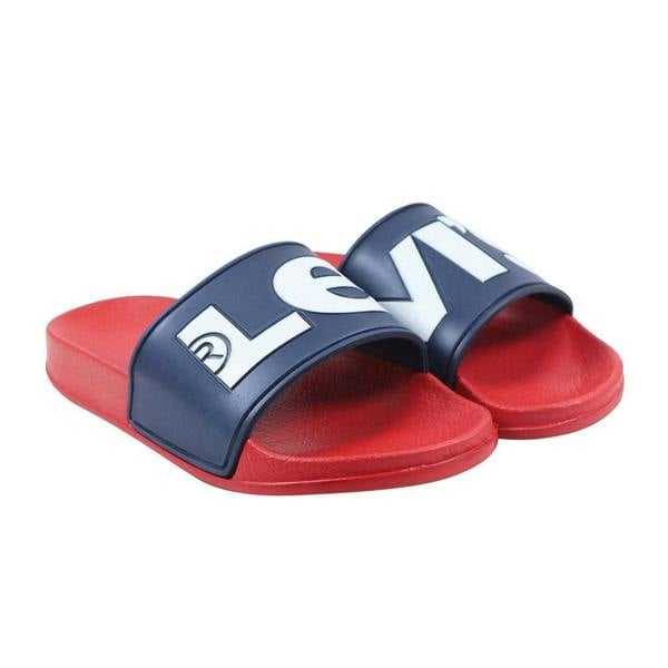 Levis Unisex Adult Relaxed Fit Flat Sliders - Navy/Red - 