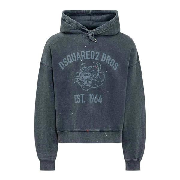 Dsquared2 Distressed Cypro Hoodie Navy Blue S