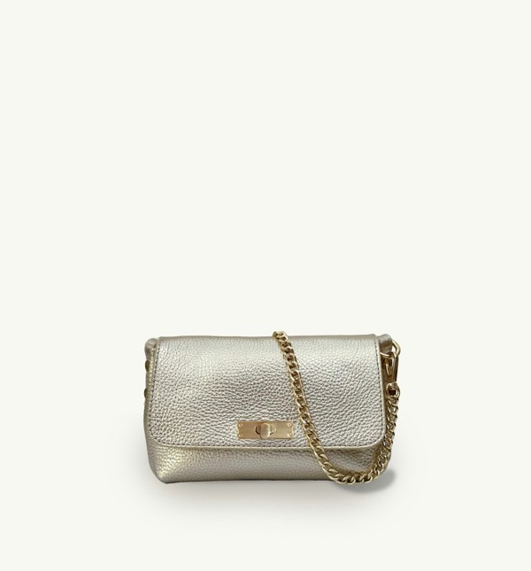 Apatchy London The Maisie Gold Leather Bag