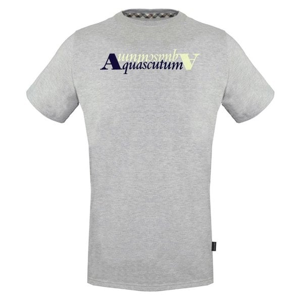 Aquascutum Reflection Logo Grey T-Shirt - Nova Clothing