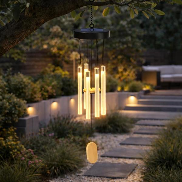 Gardenwize Solar Wind Chime – Colour Changing LED Hanging Light