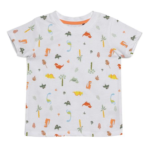 Mini Cuddles Baby Boys 3pk Dinosaur Print T-Shirts, Multicolour