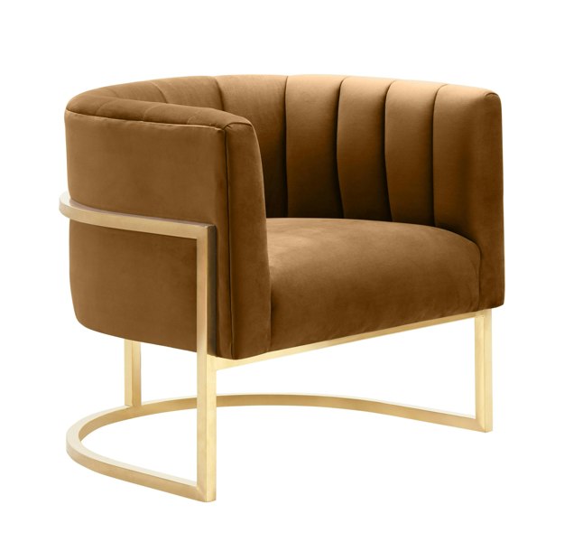 Furniture Edit Magnolia Cognac Velvet Chair