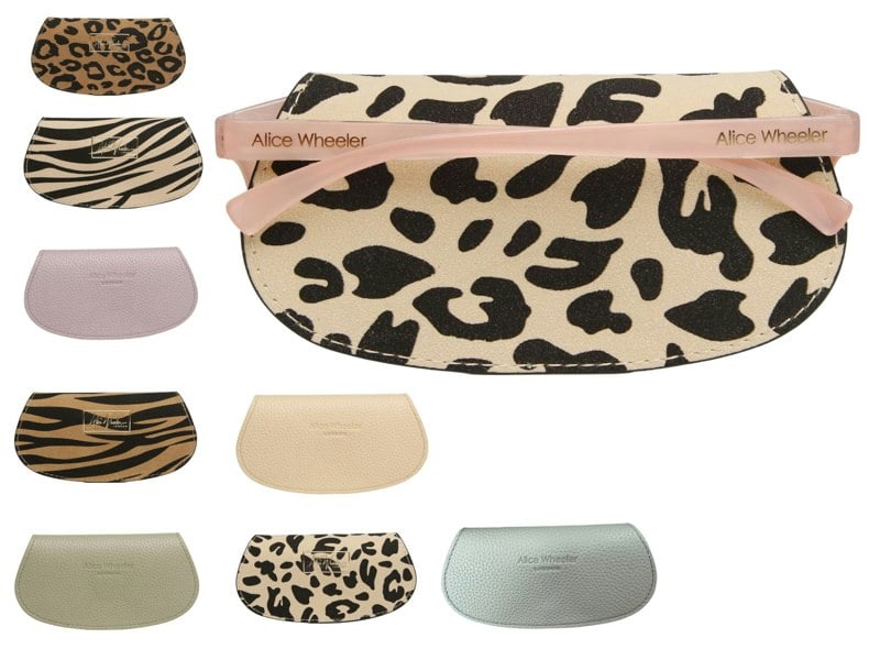Alice Wheeler Eyeglasses Case – Textured Vegan Leather – Velvet Lined