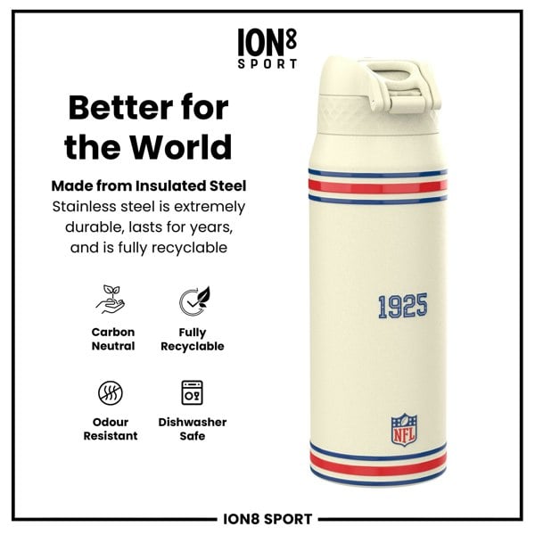 ION8 NFL x ION8 Insulated Steel Water Bottle, NFL Giants, 750ml (24oz)