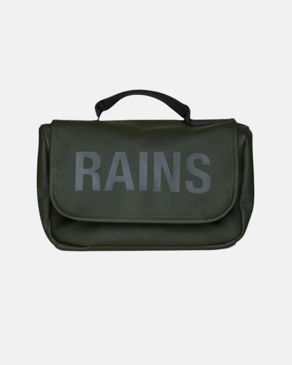 Rains Texel Wash Bag - 03 Green - CHO - Designer Unisex Bags