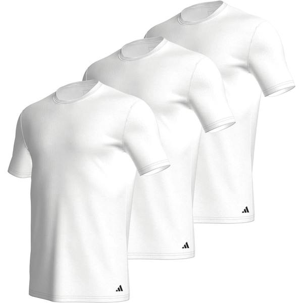 Adidas Mens T-Shirt (Pack of 3) - White - 