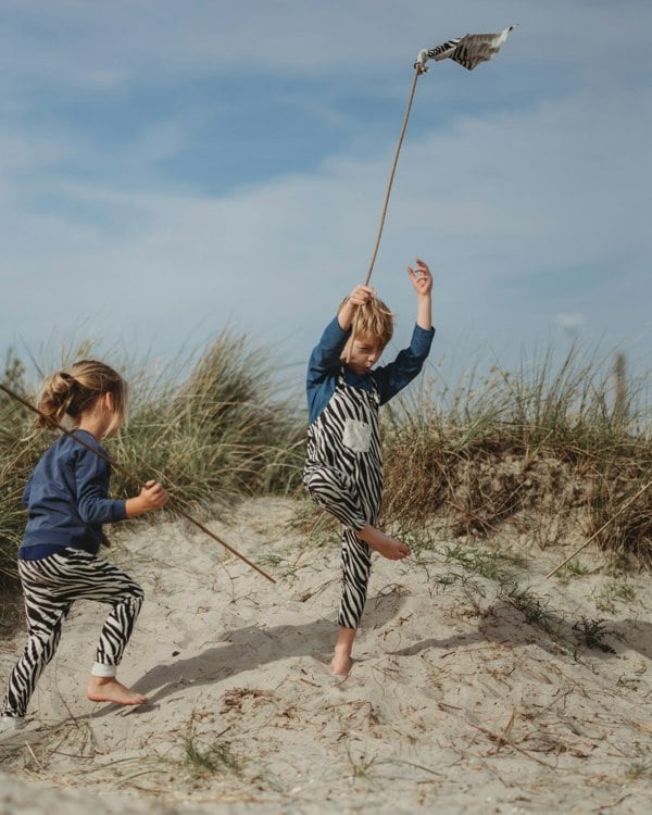 Organic cotton Multicolour Zebra Streak Print Dungarees - image 3
