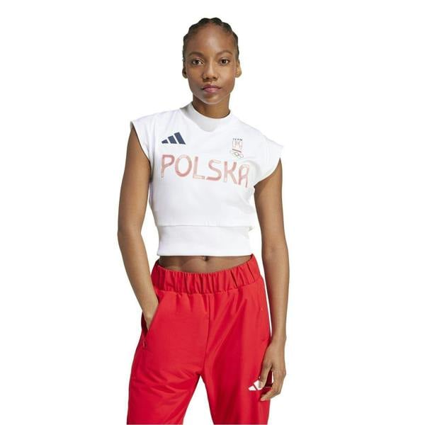 Adidas Womens/Ladies Olympic Poland T-Shirt - White - 