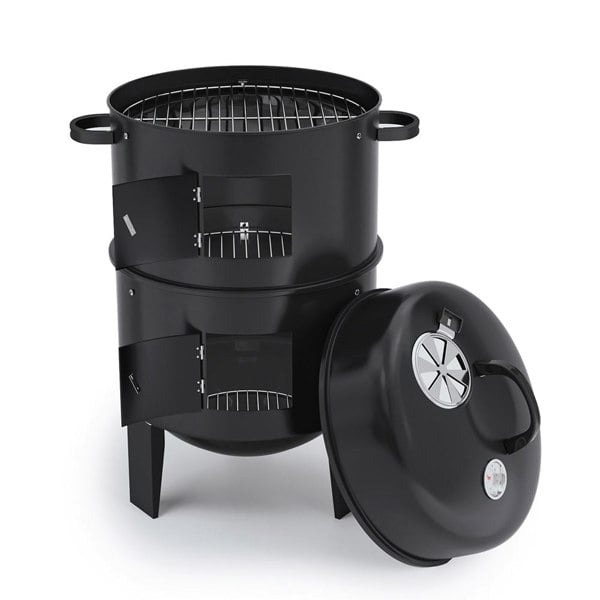 3 in 1 BBQ Charcoal Grill 3 Tier Smoker Garden BBQ Grill Living and Home