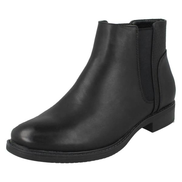 Spot On Ladies Spot On Flat Ankle Boots F51023