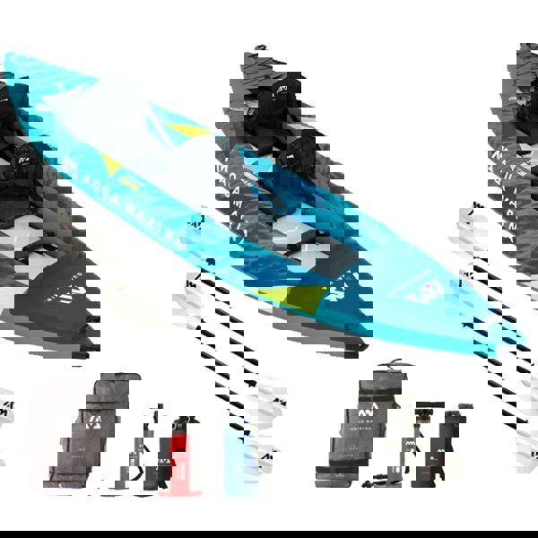 Aqua Marina Steam 412 Drop-Stitch Floor Inflatable Kayak Package