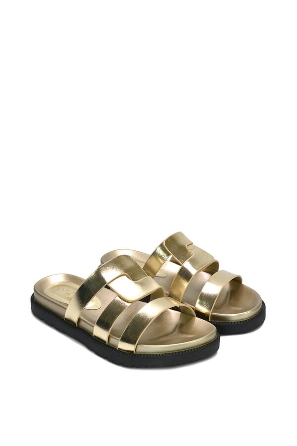 XY LONDON Flat Slider Sandals With Comfortable Footbed