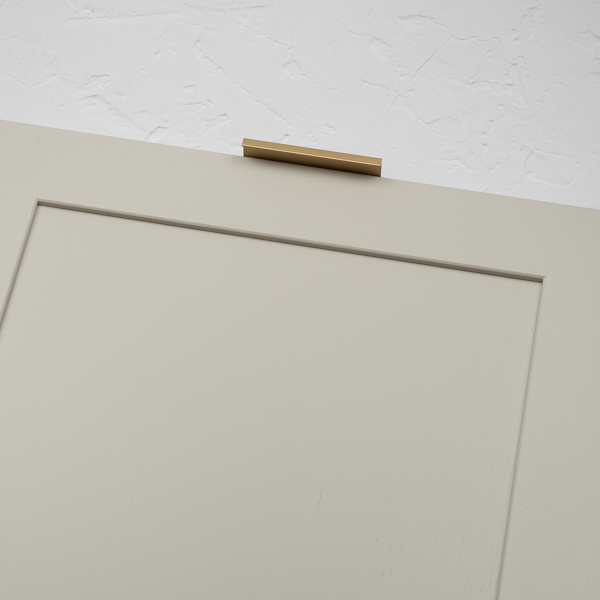 Handle & Home Satin Brass Squared Edge Mount Lip Pull Handles