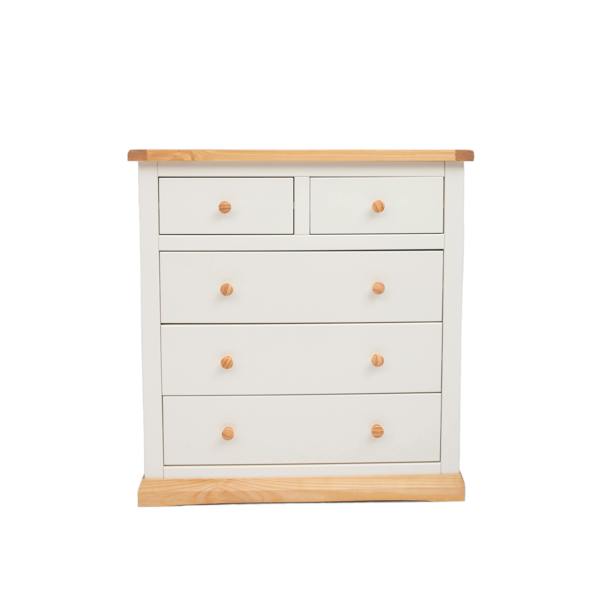 Trevi 5 Drawer Chest of Drawers Wood Knob