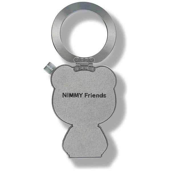 Nimmy Friends Nimmy Cool & Cute 2.0 Grey Bear Embroidery Magnetic Stand with MagSafe Grey - N-KM-BSZJ-11-A