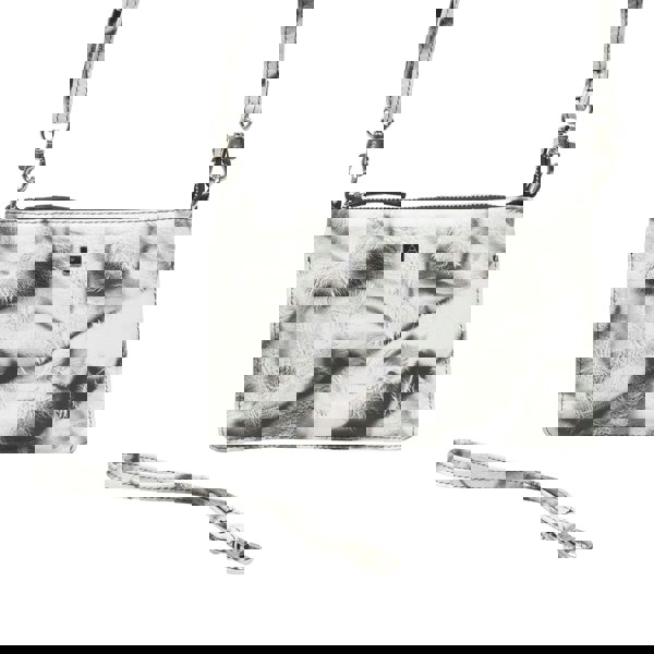 Assots London 'TODD' Black & White Tie Dye Real Leather Crossbody Wristlet Bag